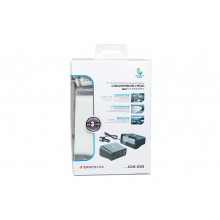 041 Разветвитель прикуривателя двойной с 2-USB и фонариком CDS221 white