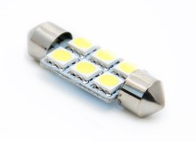 049 Диод 24vT11x36 AC 6SMD белая 5050