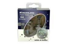 Excelite Hyper Vision H4 12v 60/55w P43t 3600K на 150% ярче, до 80м дальше комплект,2шт.
