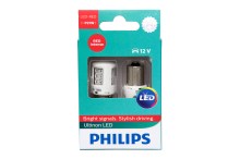 100 PHILIPS P21W 12V-21W (BA15s) LED RED (к.уп.2шт.) 11498ULRX2