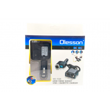 053 Разветвитель прикуривателя тройной с 1-USB (на проводе) Olesson 1526 black